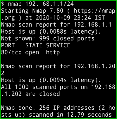  استفاده از Nmap در ترموکس